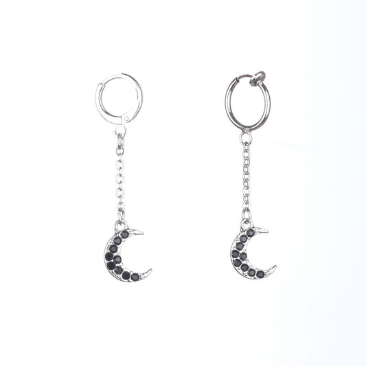 Mens moon earring pendant
