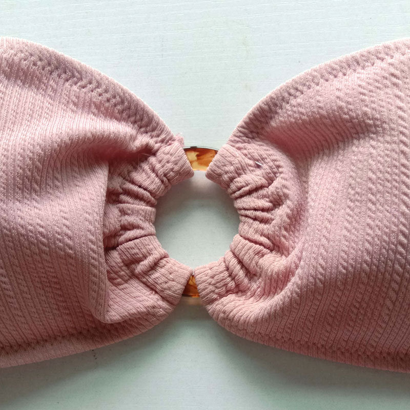 strapless split swimsuit