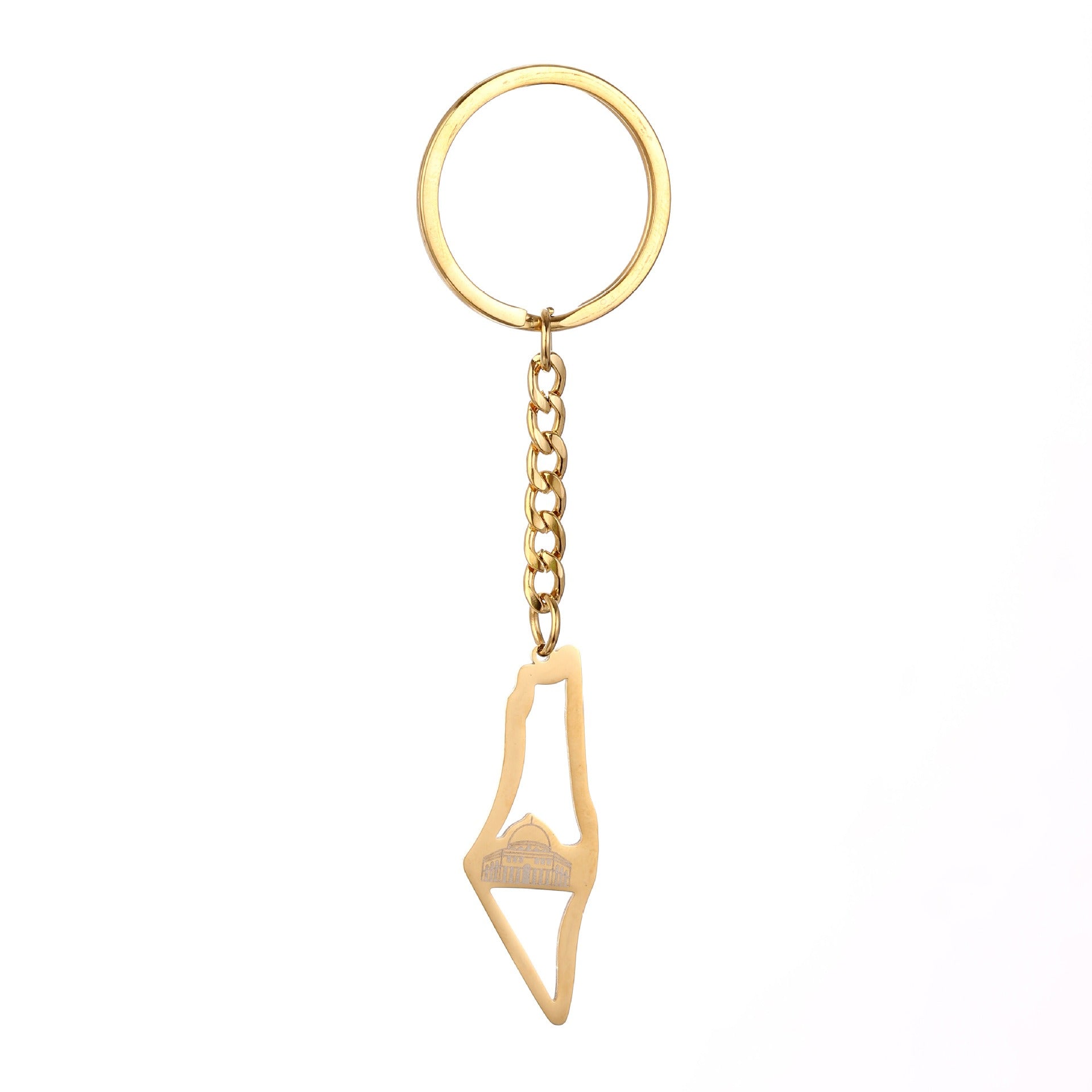 Palestine Map Flag Keychain