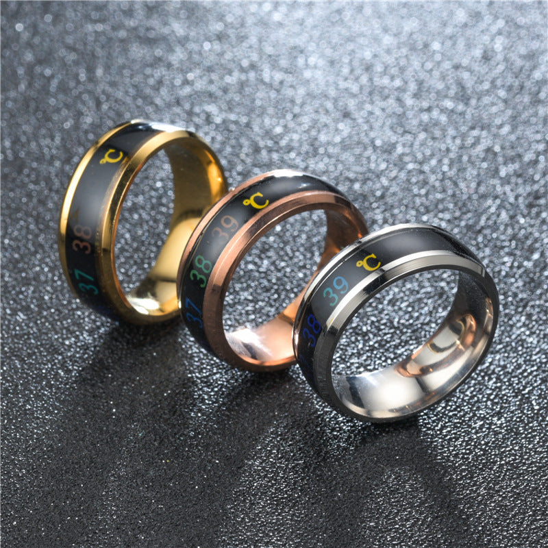 Temperature Ring Titanium Steel Mood Temperature