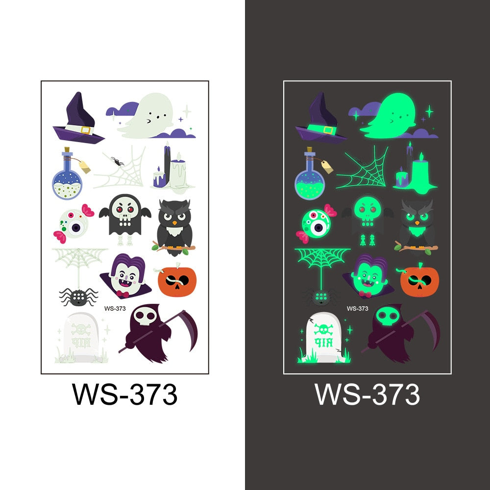 Halloween Luminous Tattoo