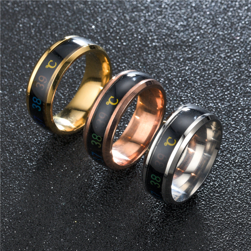 Temperature Ring Titanium Steel Mood Temperature