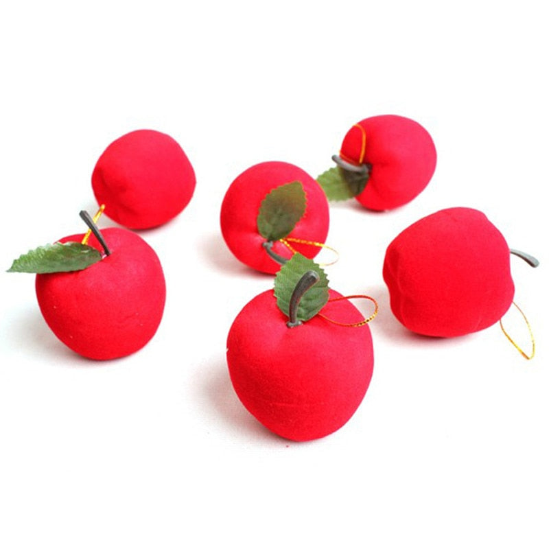 12pcs Red apple ornaments