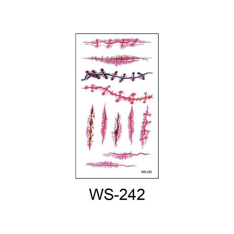 Waterproof Halloween scar temporary tattoo