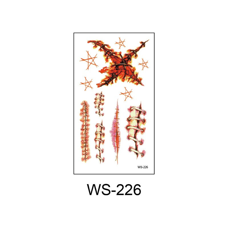 Waterproof Halloween scar temporary tattoo