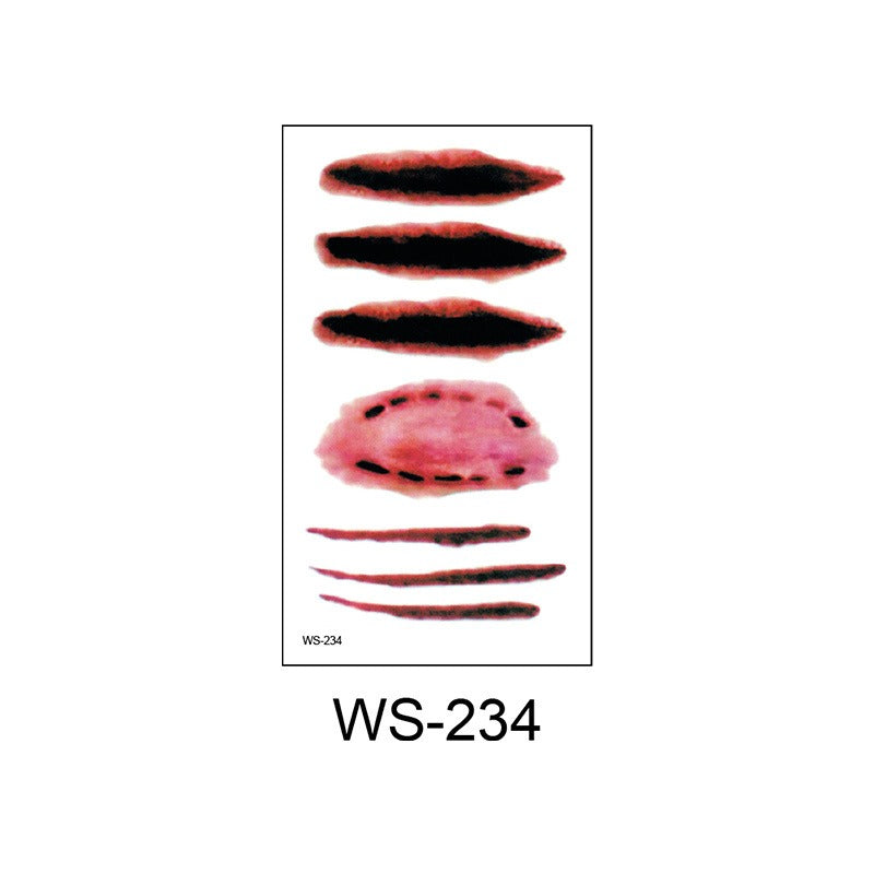 Waterproof Halloween scar temporary tattoo