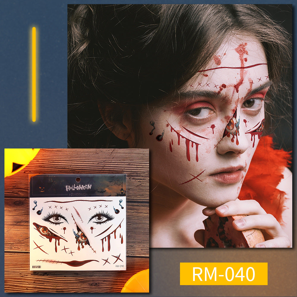 Halloween scar tattoo