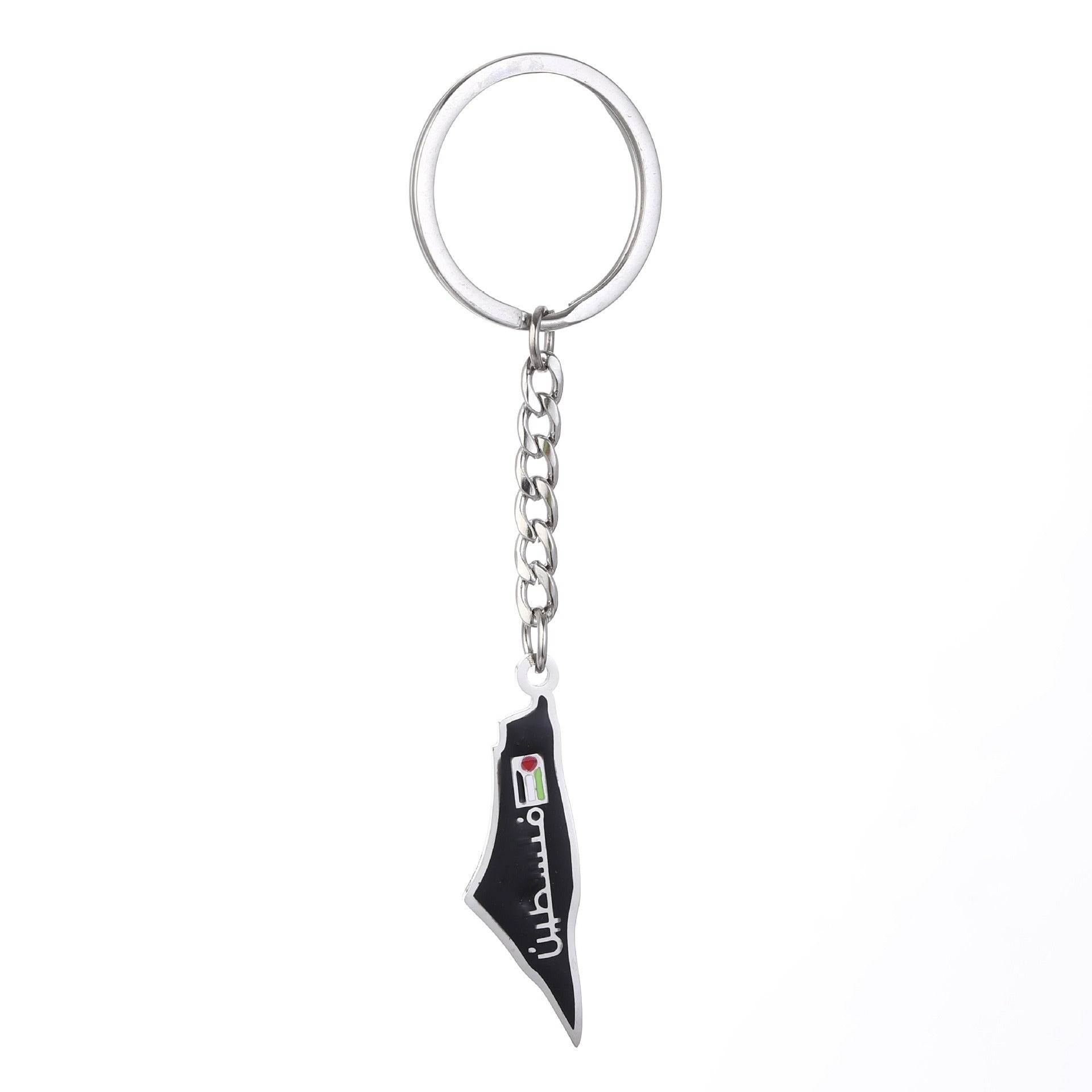 Palestine Map Flag Keychain