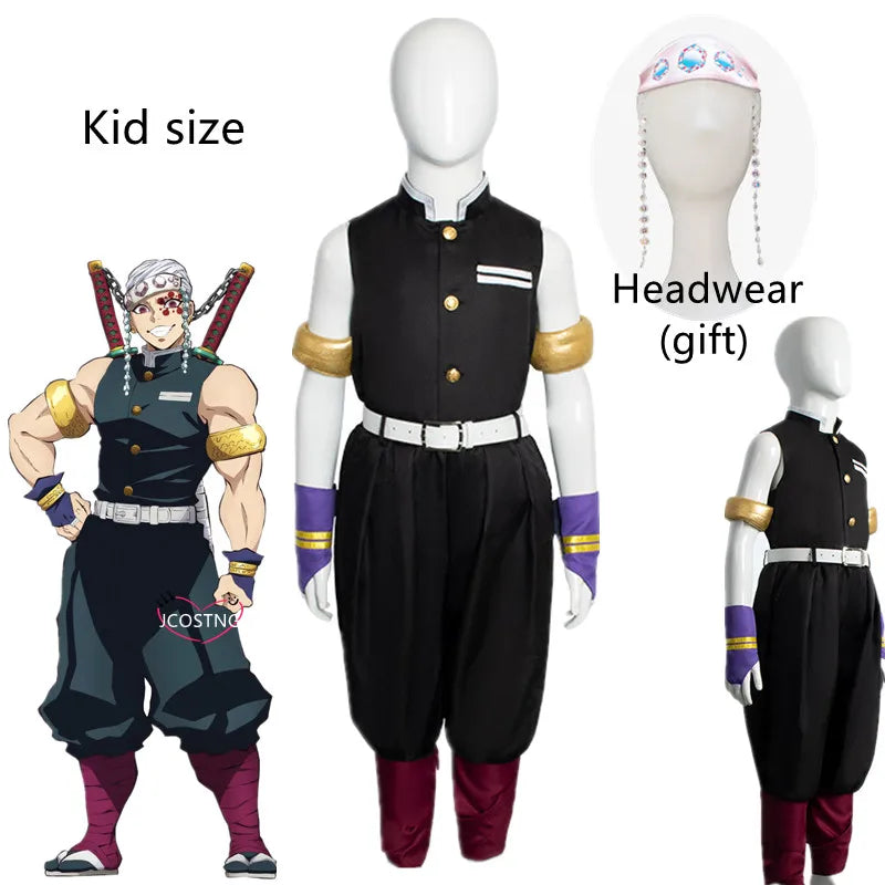 Anime Uzui Tengen Full Set for Kids Halloween Costumes