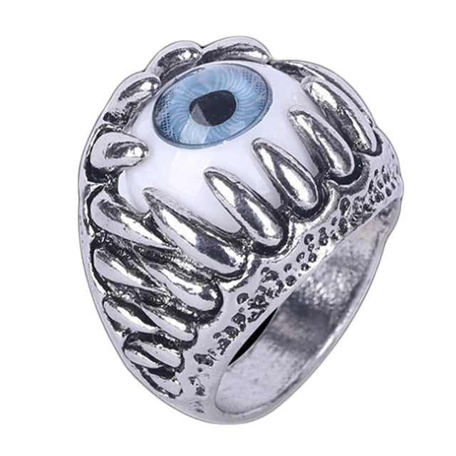 Evil Eye Skull Ring Halloween Jewelry