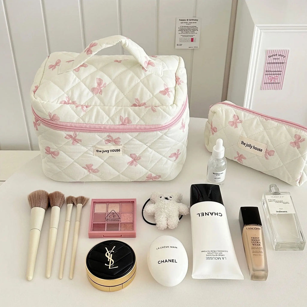 Cute Flower Cotton Makeup Bag