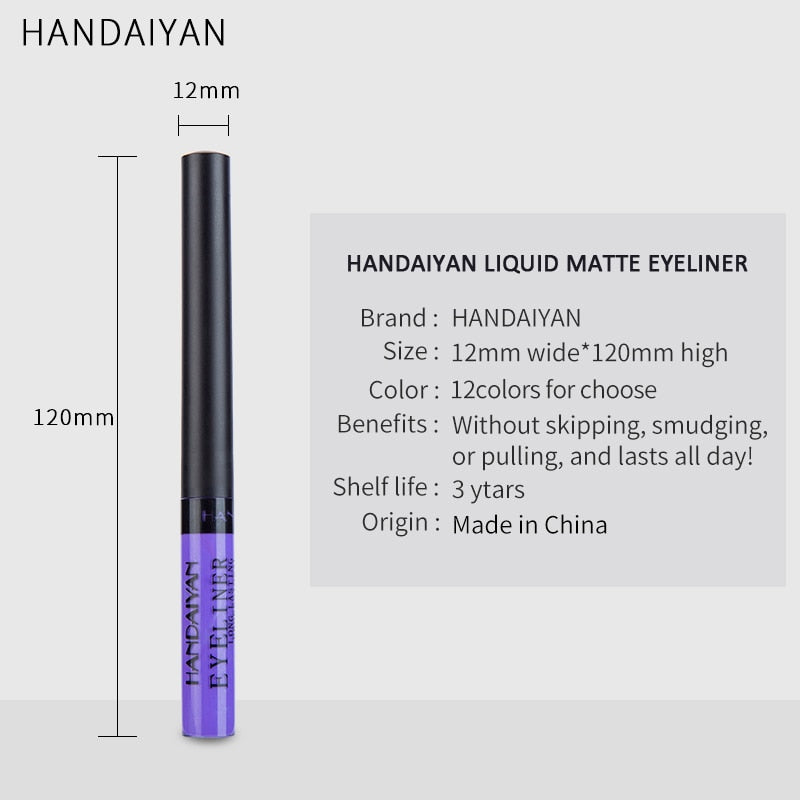 HANDAIYAN 12 Color Liquid Eyeliner