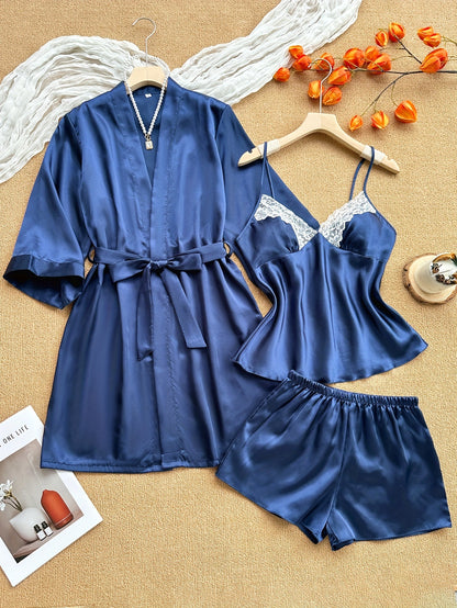 Elegant Women's Silk Sleepwear Set