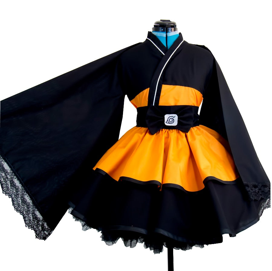 Anime Naruto Shippuden Uzumaki Lolita Kimono cosplay