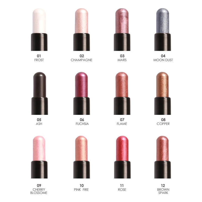 FOCALLURE 12 Colors Eyeshadow Pencil Eyeliner Shimmer Pigment