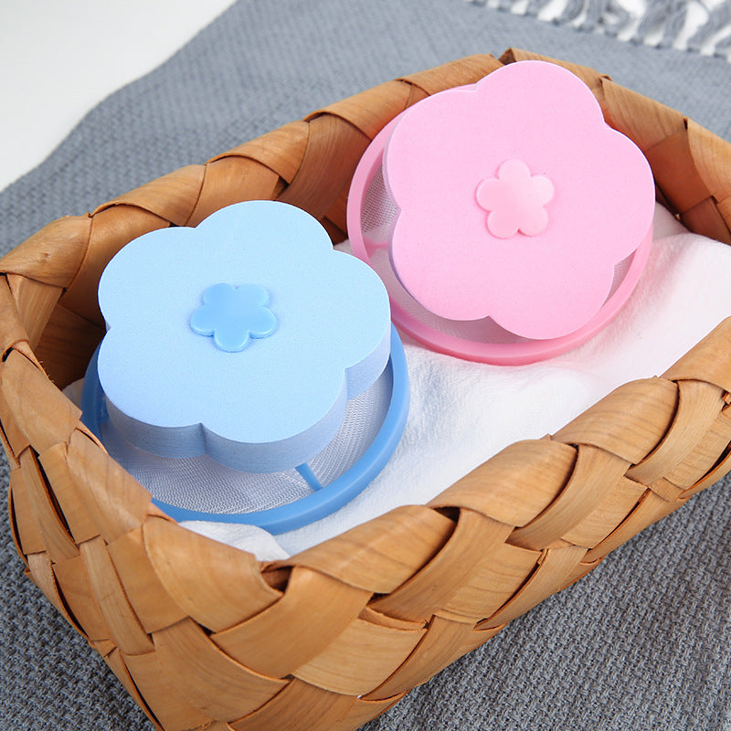 Washing Machine Float Filter Bag Creative Plum-Shaped Dandruff Net Cleaning Wash Bag Hair Remover
