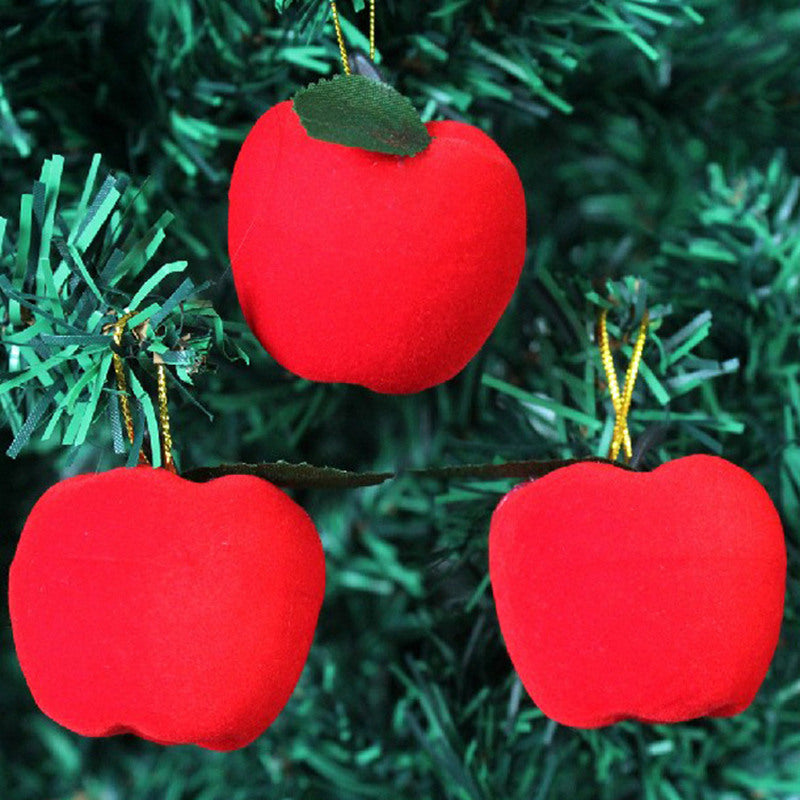 12pcs Red apple ornaments
