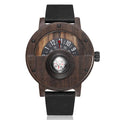 Unique Compass Turntable Mens Wooden Watch