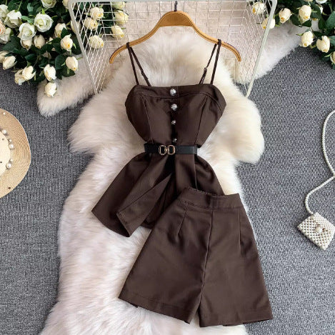 Elegant Cami with Built-in Bra set