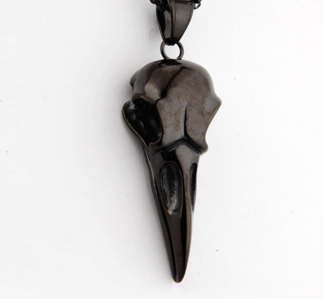 Crow Head Pendant Titanium Steel Necklace