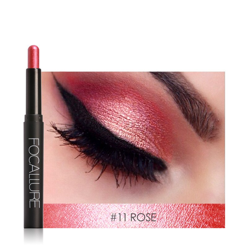 FOCALLURE 12 Colors Eyeshadow Pencil Eyeliner Shimmer Pigment