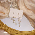 14K Real Gold Plated Leaves Earring