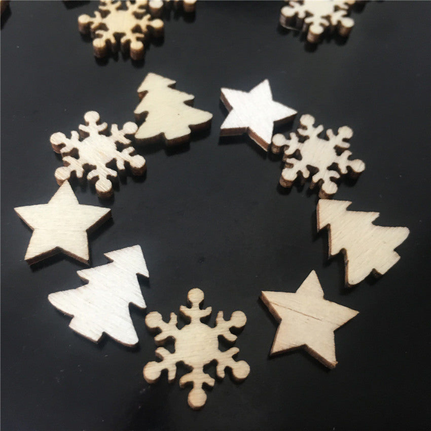 50pcs Wooden Hanging Ornaments