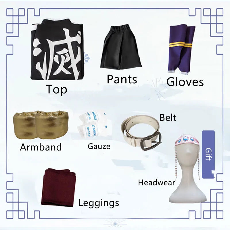 Anime Uzui Tengen Full Set for Kids Halloween Costumes