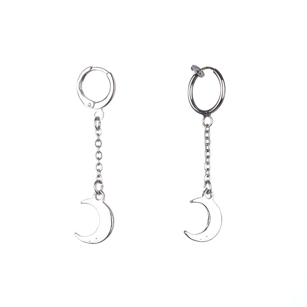 Mens moon earring pendant