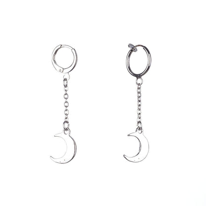 Mens moon earring pendant
