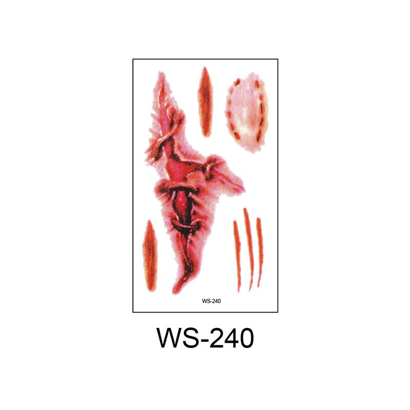 Waterproof Halloween scar temporary tattoo