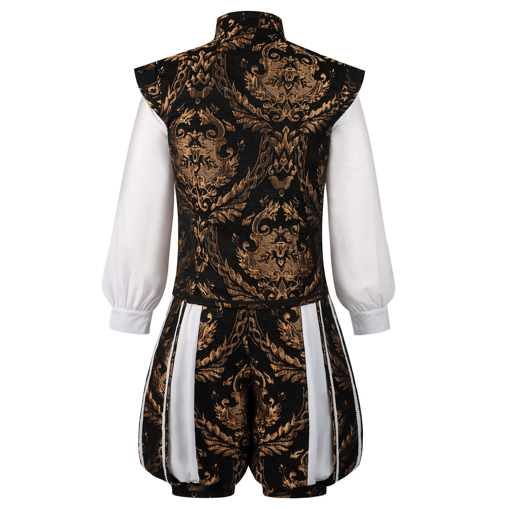 Renaissance Double-Layer Vest and Pumpkin Pants Set