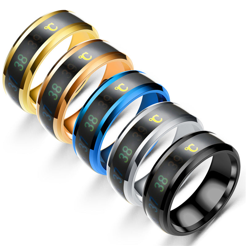 Temperature Ring Titanium Steel Mood Temperature