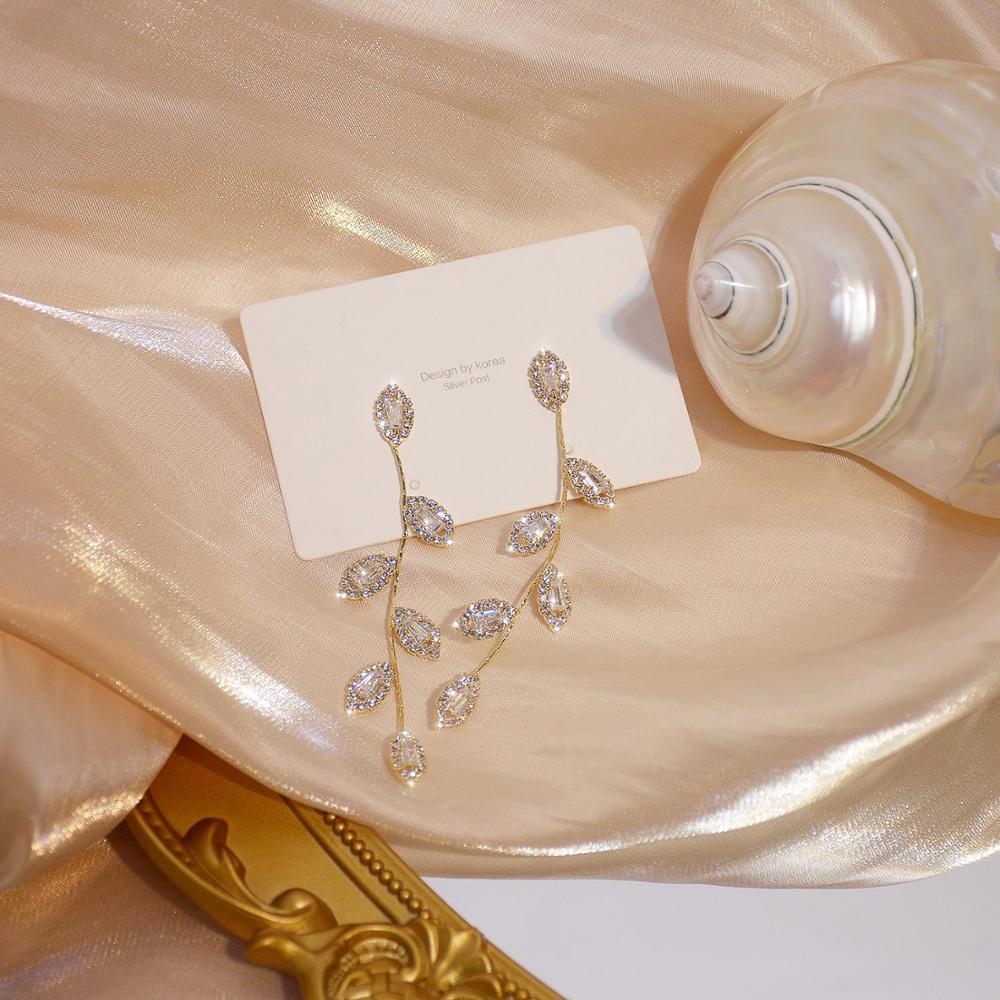 14K Real Gold Plated Leaves Earring