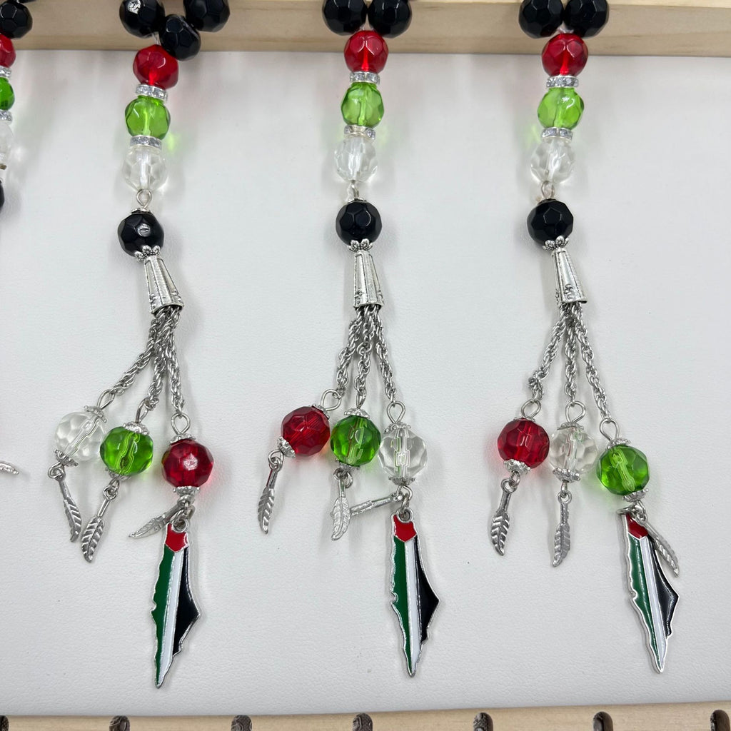 Palestinian flag prayer beads
