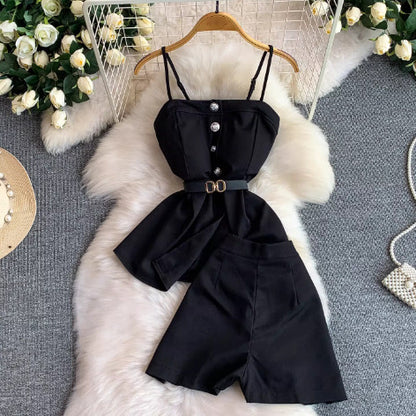 Elegant Cami with Built-in Bra set