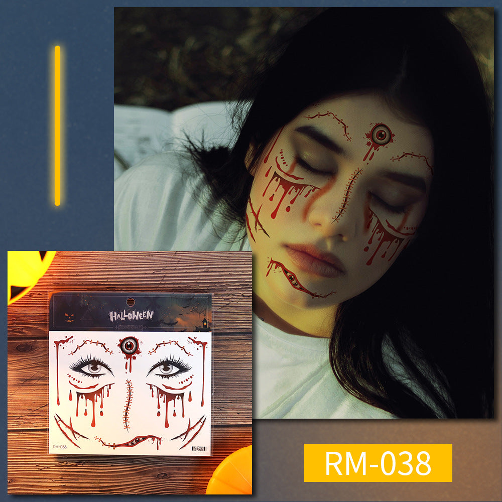 Halloween scar tattoo