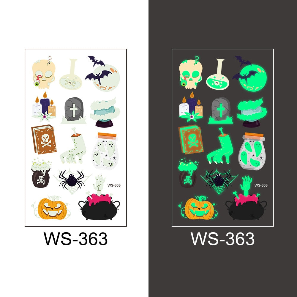 Halloween Luminous Tattoo
