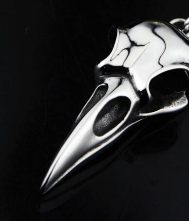 Crow Head Pendant Titanium Steel Necklace