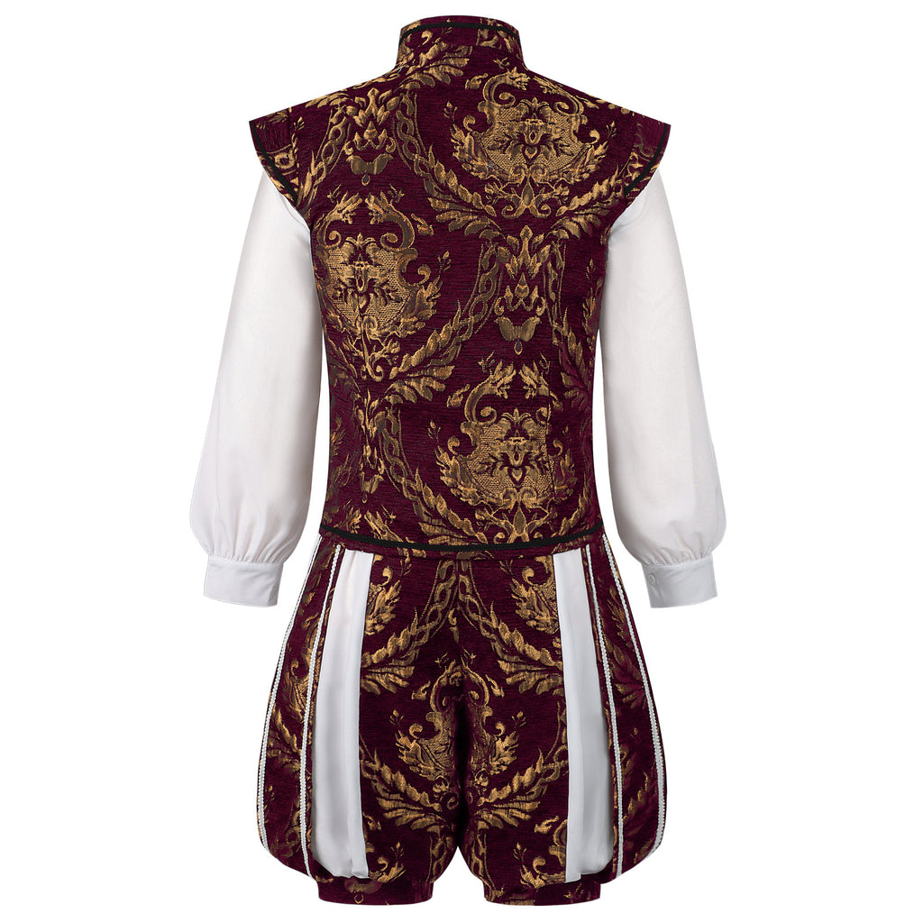 Renaissance Double-Layer Vest and Pumpkin Pants Set