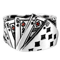 Playing Card Sterling Silver Ring