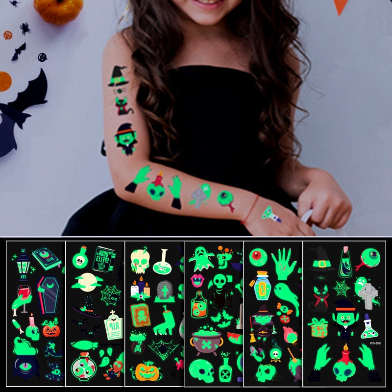 Halloween Luminous Tattoo