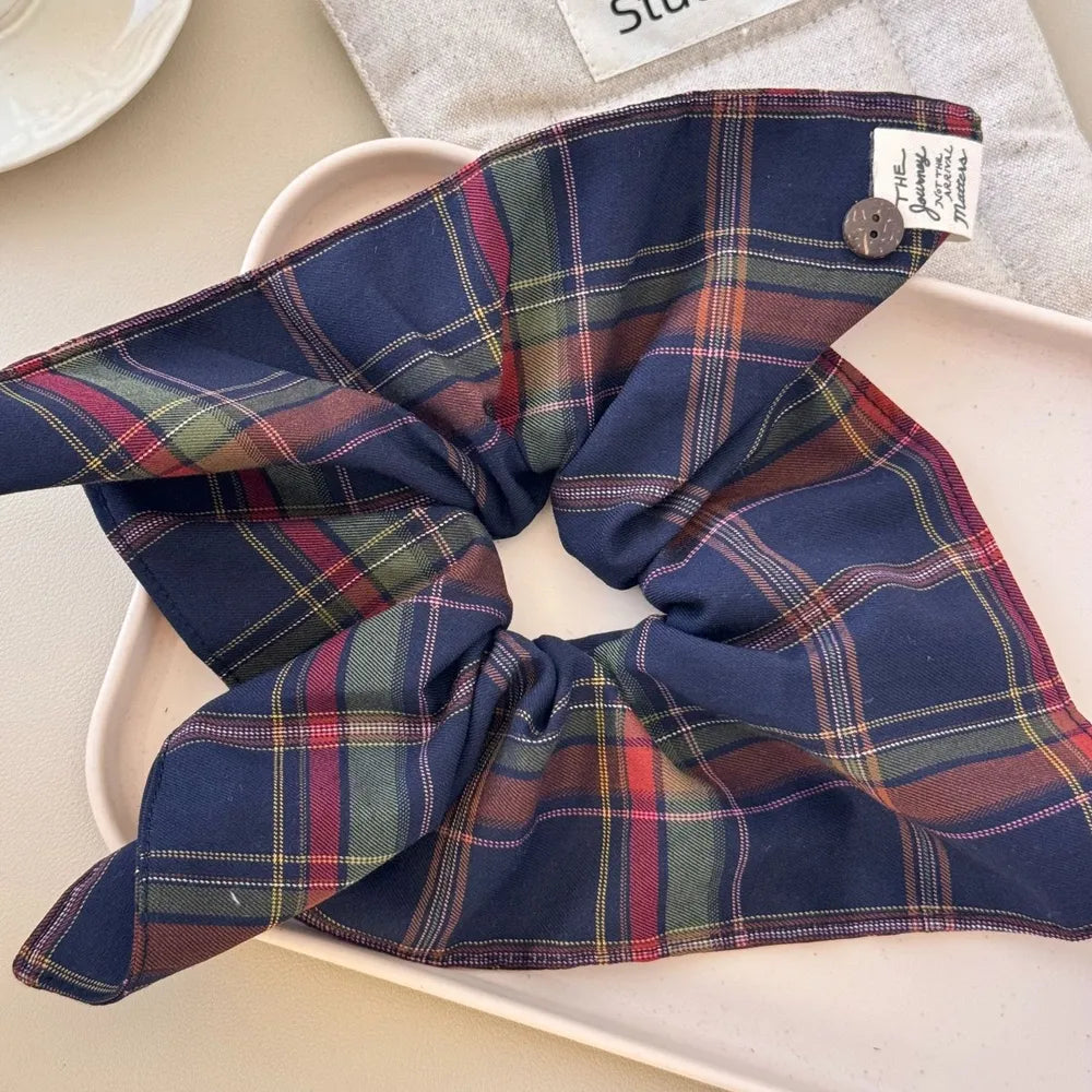 Plaid Elastic Hair Scrunchy