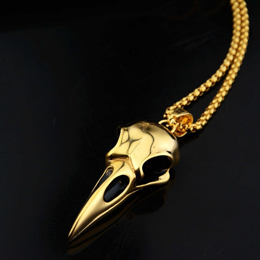 Crow Head Pendant Titanium Steel Necklace