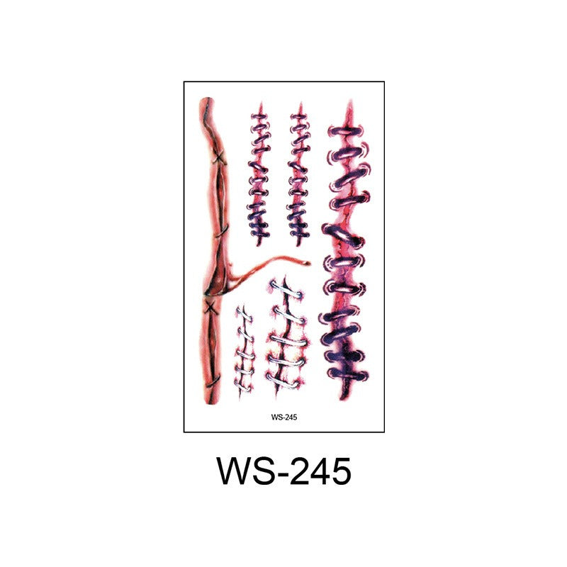 Waterproof Halloween scar temporary tattoo