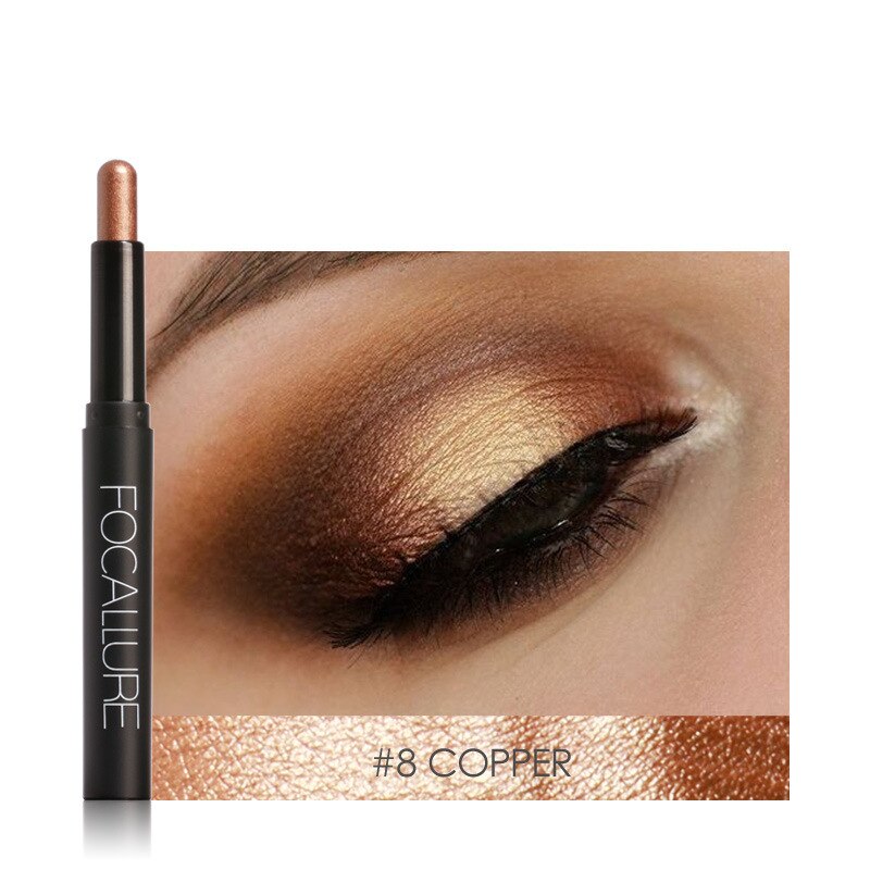 FOCALLURE 12 Colors Eyeshadow Pencil Eyeliner Shimmer Pigment