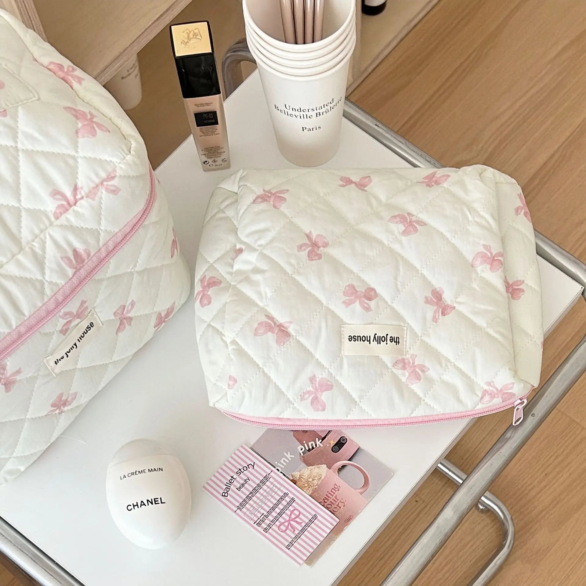 Cute Flower Cotton Makeup Bag