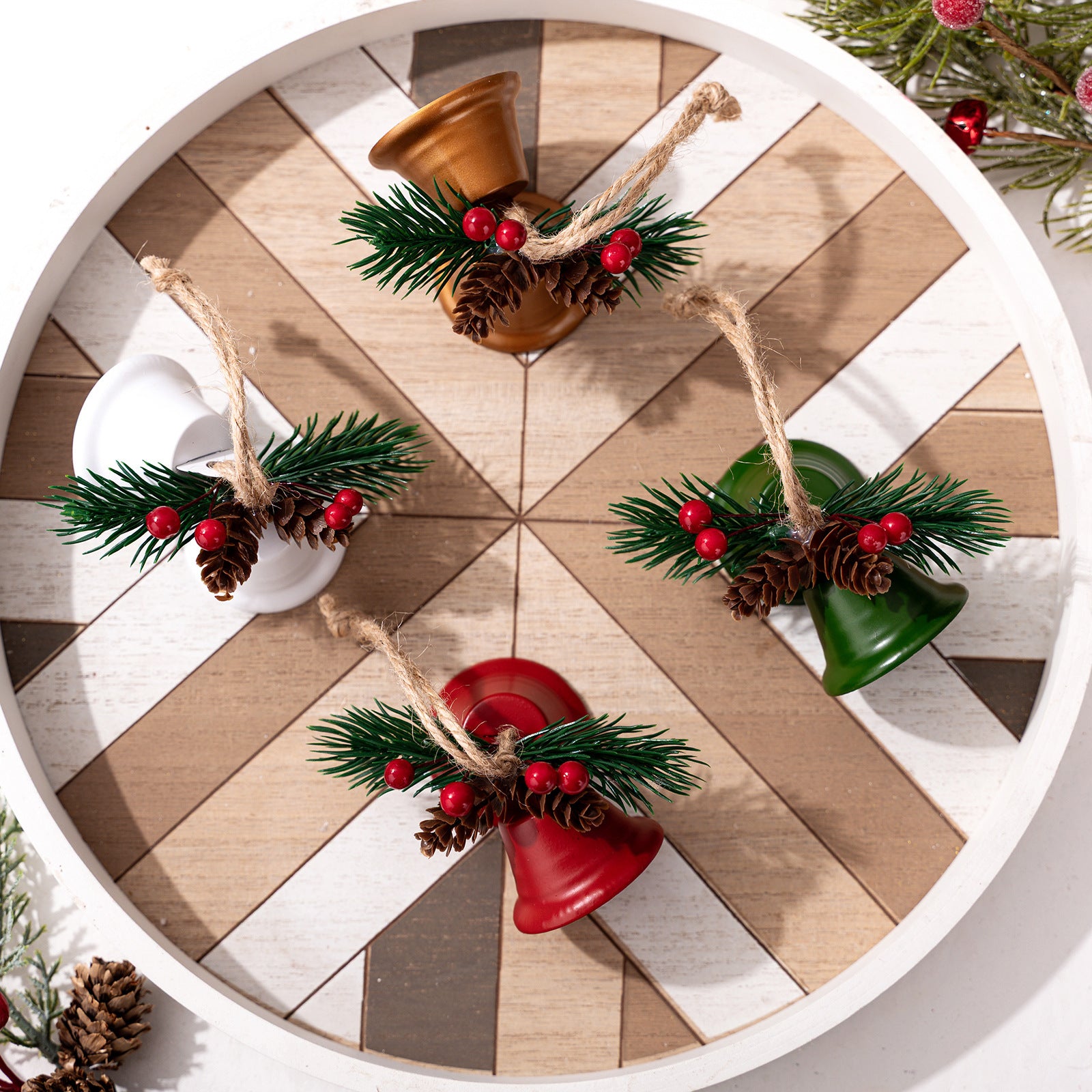 Christmas Decorations Home Golden Bell Tree Pendant