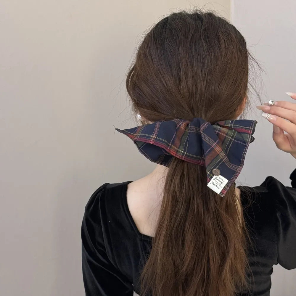 Plaid Elastic Hair Scrunchy