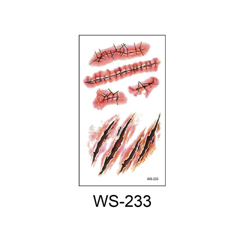 Waterproof Halloween scar temporary tattoo